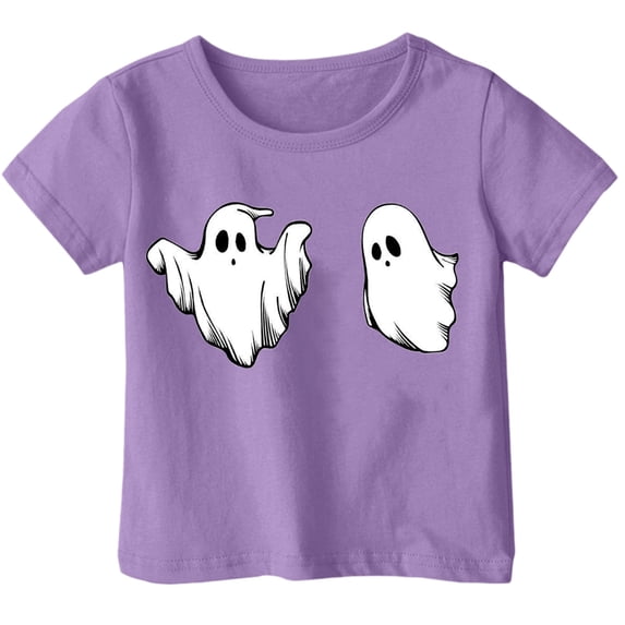 Weebloom Halloween Tee Shirts for Kids Boys Girls Children Printed T Shirt Style Short Sleeved Top for 1-13 Years Outwear,4-5 Years