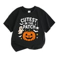 thumbnail image 1 of Weebloom Halloween Tee Shirts for Kids Boys Girls Pumpkin Tops Short Sleeve T Shirt Casual Fashion Tee Comfortable Blend Outwear,4-5 Years, 1 of 3