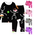 thumbnail image 1 of Weebloom Halloween Toddler Girl Pajamas Boys Pajama Set Long Sleeve Sleepwear Nightwear Pjs Loungewear Black 4Y, 1 of 4