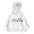 thumbnail image 1 of Weebloom Hoodies For Kids Girl Leopard Heart Graphic Oversized Autumn Winter Pullover Tops Hooded Sweatshirts White, 1 of 4