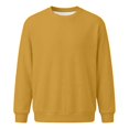 thumbnail image 1 of Weebloom Kids Boys Crewneck Sweatshirt Fall Winter Pullover Tops Sweatshirts Yellow, 1 of 9