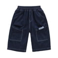 thumbnail image 1 of Weebloom Kids Boys Denim Shorts Cargo Wide Leg Summer Casual Knee Length Breathable Comfortable Loose Fit Toddler Baby Boys Short Pants Jean Shorts 3-4 Years, 1 of 8