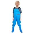 thumbnail image 1 of Weebloom Kids Boys Girls Chest Waders Youth Fishing Waders With Pocket For Toddler Children Water Proof Fishing Waders With Boots Blue 2-3 Years, 1 of 7