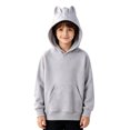 thumbnail image 1 of Weebloom Kids Cat Ear Hoodie With Pocket Fleece Pullover Fall Winter Tops Boys Girls Hooded Sweatshirts Grey, 1 of 4