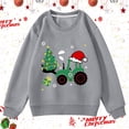 thumbnail image 1 of Weebloom Kids Christmas Crewneck Sweatshirt Cute Excavator Graphic Pullover Fall Winter Tops Boy Girl Xmas Sweatshirt Grey, 1 of 3