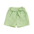 thumbnail image 1 of Weebloom Kids Girls Athletic Pants Boy Shorts Gingham Plaid Seersucker Shorts Summer Casual Bow Elastic Waist Shorts Bottoms Sweatpants Leisure Dailywear,9-12 Months, 1 of 2