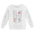thumbnail image 1 of Weebloom Kids Halloween Crewneck Sweatshirt Skeleton Pullover Autumn Winter Tops Boys Girls Holiday Sweatshirt White, 1 of 4