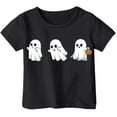 thumbnail image 1 of Weebloom Kids Halloween Shirts Boys Girls Hallowmas Cute Printed T Shirt Short Sleeved Tops For 1-13 Years Old Tees 2-3 Years Black, 1 of 3