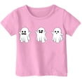 thumbnail image 1 of Weebloom Kids Halloween Shirts Boys Girls Hallowmas Cute Printed T Shirt Short Sleeved Tops For 1-13 Years Old Tees 2-3 Years Pink, 1 of 3