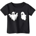 thumbnail image 1 of Weebloom Kids Halloween Shirts Boys Girls Hallowmas Cute Printed T Shirt Short Sleeved Tops For 1-13 Years Old Tees 4-5 Years Black, 1 of 3