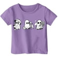thumbnail image 1 of Weebloom Kids Halloween T Shirts Boy Girl Children Printed T Shirt Style Short Sleeved Top for 1-13 Years Old Dailywear,10-11 Years, 1 of 3
