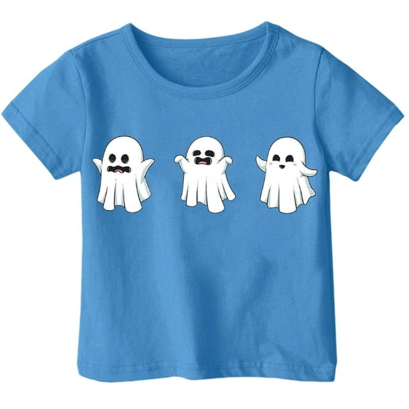 Weebloom Kids Halloween T Shirts Boy Girl Children Printed T Shirt Style Short Sleeved Top for 1-13 Years Old Dailywear,3-4 Years