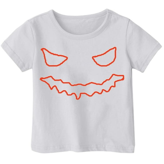 Weebloom Kids Halloween T Shirts Boy Girl Children Printed T Shirt Style Short Sleeved Top for 1-13 Years Old Dailywear,3-4 Years