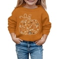 thumbnail image 1 of Weebloom Kids Thanksgiving Crewneck Sweatshirt Pumpkin Pullover Autumn Winter Tops Boy Girl Holiday Sweatshirts Brown, 1 of 4