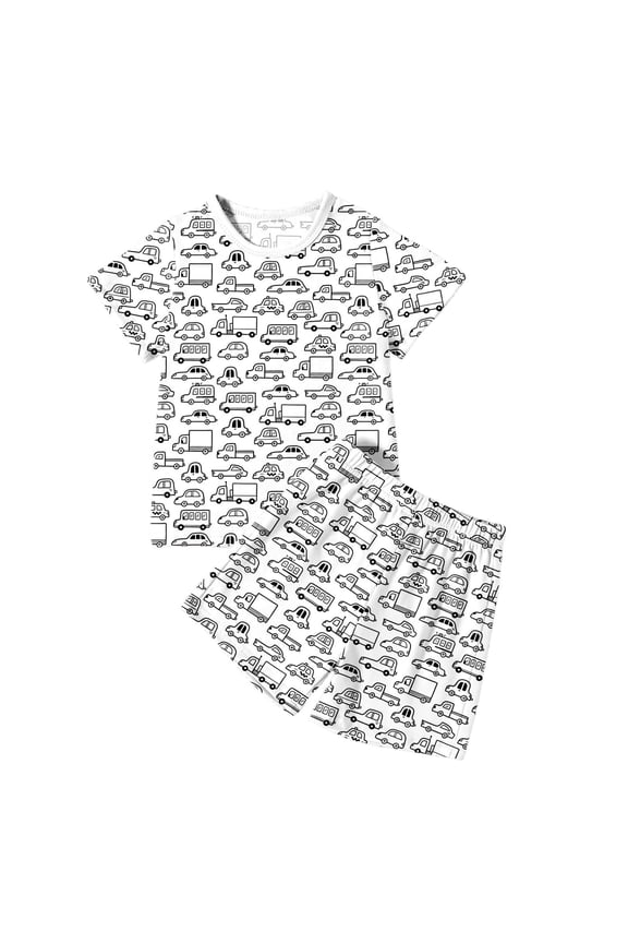 Kids Toddler Girl Summer Clothes Set Diy Hand Painted Short Sleeve T Shirt Shorts Colouring Boy Girl Can Play With Wear Outfits 2-12 Years