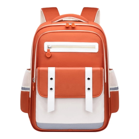 Weebloom Large School Backpack For Kids Boys Girls Lightweight Large Capacity Bookbag Elementary Middle School Orange