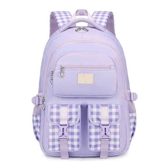 Weebloom Large School Backpack For Kids Boys Girls Waterproof Lightweight Ergonomic Backpack Large Capacity Bookbag Elementary Middle School Purple