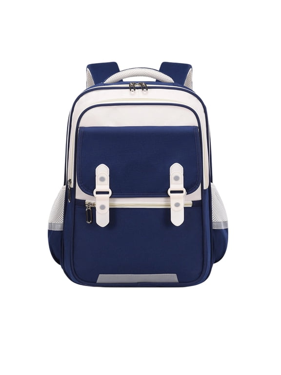 Large School Backpack For Kids Boys Girls Waterproof Lightweight Ergonomic Spacious Youth Daypack Bookbag Elementary Middle School Dark Blue