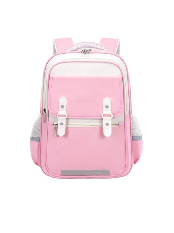 Large School Backpack For Kids Boys Girls Waterproof Lightweight Ergonomic Spacious Youth Daypack Bookbag Elementary Middle School Pink