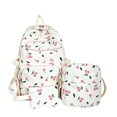 thumbnail image 1 of Weebloom Large School Backpack For Kids Girls Cute 3Pcs School Bags Set Adorable Cherry Printed Bookbag Middle High School College White, 1 of 9