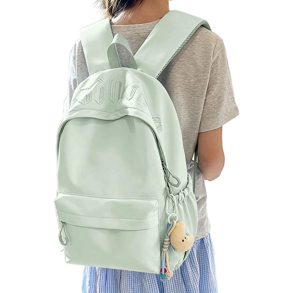 Weebloom Large School Backpack For Kids Girls Cute Casual Large Capacity Travel Bookbag Middle High School College Green