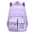 thumbnail image 1 of Weebloom Large School Backpack For Kids Girls Cute Lightweight Back To School For Grades 1-4 Bookbag Elementary Middle School Purple, 1 of 7