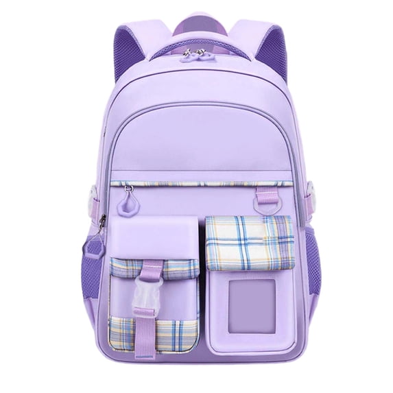 Weebloom Large School Backpack For Kids Girls Cute Lightweight Back To School For Grades 1-4 Bookbag Elementary Middle School Purple