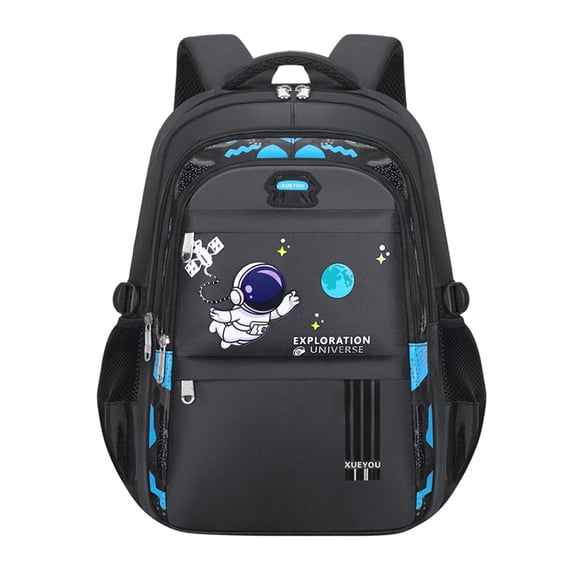 Weebloom Large School Backpack For Kids Boys Girls Waterproof Back To School Lightweight Large Capacity Casual Cartoon Print Bookbag Elementary Middle School Black