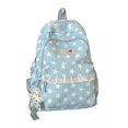 thumbnail image 1 of Weebloom Large School Backpack For Kids Girls Cute Polka Star Large Capacity Backpack For Travel Casual Daypack Bookbag Middle High School College Blue, 1 of 7