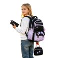 thumbnail image 1 of Weebloom Large School Backpack With Lunch Box Pencil Case For Kids Boys Girls Cute 3Pcs School Bags Set Daypack Bookbag Elementary Middle High School Purple, 1 of 4