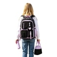thumbnail image 1 of Weebloom Large School Backpack With Lunch Box Pencil Case For Kids Boys Girls Cute 3Pcs School Bags Set Travel Lightweight Casual Daypack Bookbag Elementary Middle High School Purple, 1 of 5