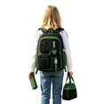thumbnail image 1 of Weebloom Large School Backpack With Lunch Box Pencil Case For Kids Boys Girls Cute 3Pcs School Bags Set Travel Lightweight Casual Daypack Bookbag Elementary Middle High School Green, 1 of 4