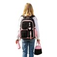 thumbnail image 1 of Weebloom Large School Backpack With Lunch Box Pencil Case For Kids Boys Girls Cute 3Pcs School Bags Set Travel Lightweight Casual Daypack Bookbag Elementary Middle High School Pink, 1 of 4