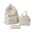 thumbnail image 1 of Weebloom Large School Backpack With Lunch Box Pencil Case For Kids Girls Cute 3Pcs School Bags Set Large Capacity 3 Piece Cute Cartoon Travel Bookbag Middle High School College White, 1 of 9