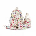 thumbnail image 1 of Weebloom Large School Backpack With Lunch Box Pencil Case For Kids Girls Cute 4Pcs Floral School Bags Set Cartoon Lightweight Travel Daypack Cute Bookbag Middle High School College White, 1 of 5