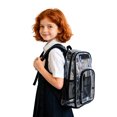 thumbnail image 1 of Weebloom Large School Clear Backpack For Kids Boys Girls Waterproof Lightweight Transparent Design Visibility For School Daily Use Bookbag Middle High School College Black, 1 of 6