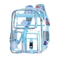thumbnail image 1 of Weebloom Large School Clear Backpack For Kids Boys Girls Waterproof Transparent Backpack Large Capacity School Bag Lightweight Bookbag Elementary Middle High School Light Blue, 1 of 6