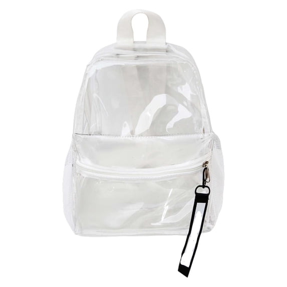 Weebloom Large School Clear Backpack For Kids Boys Girls Waterproof Transparent Beach Backpack For Summer Travel See Through Daypack With Pockets Bookbag Elementary Middle School White