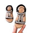 thumbnail image 1 of Weebloom Little Girls Sandals Fashionable Flip Flops Non- Rubber Soles Fasteners Babies Summer Shoes Beach Walking Sandals, 1 of 4