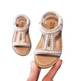 thumbnail image 1 of Weebloom Little Girls Sandals Fashionable Flip Flops Non- Rubber Soles Fasteners Babies Summer Shoes Beach Walking Sandals, 1 of 4