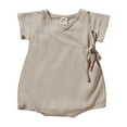 thumbnail image 1 of Weebloom Outfits Baby Girl,Kimono Robe Linen Yarn Robe Solid Homewear Baby Romper,6-12 Months, 1 of 6