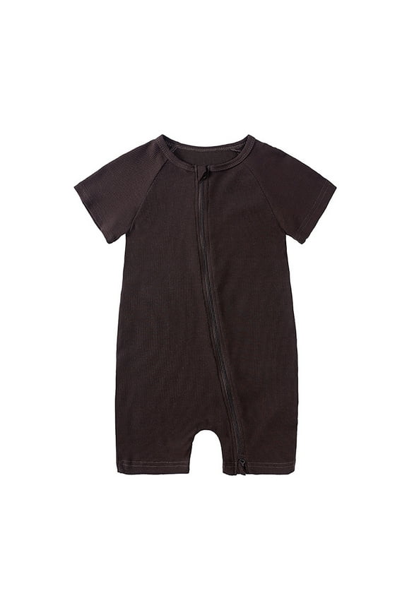 Onesies Baby Boy Girl Bamboo Zipper Short Sleeve Sleeper Jumpsuit Pajamas Comfortable 12-24 Months