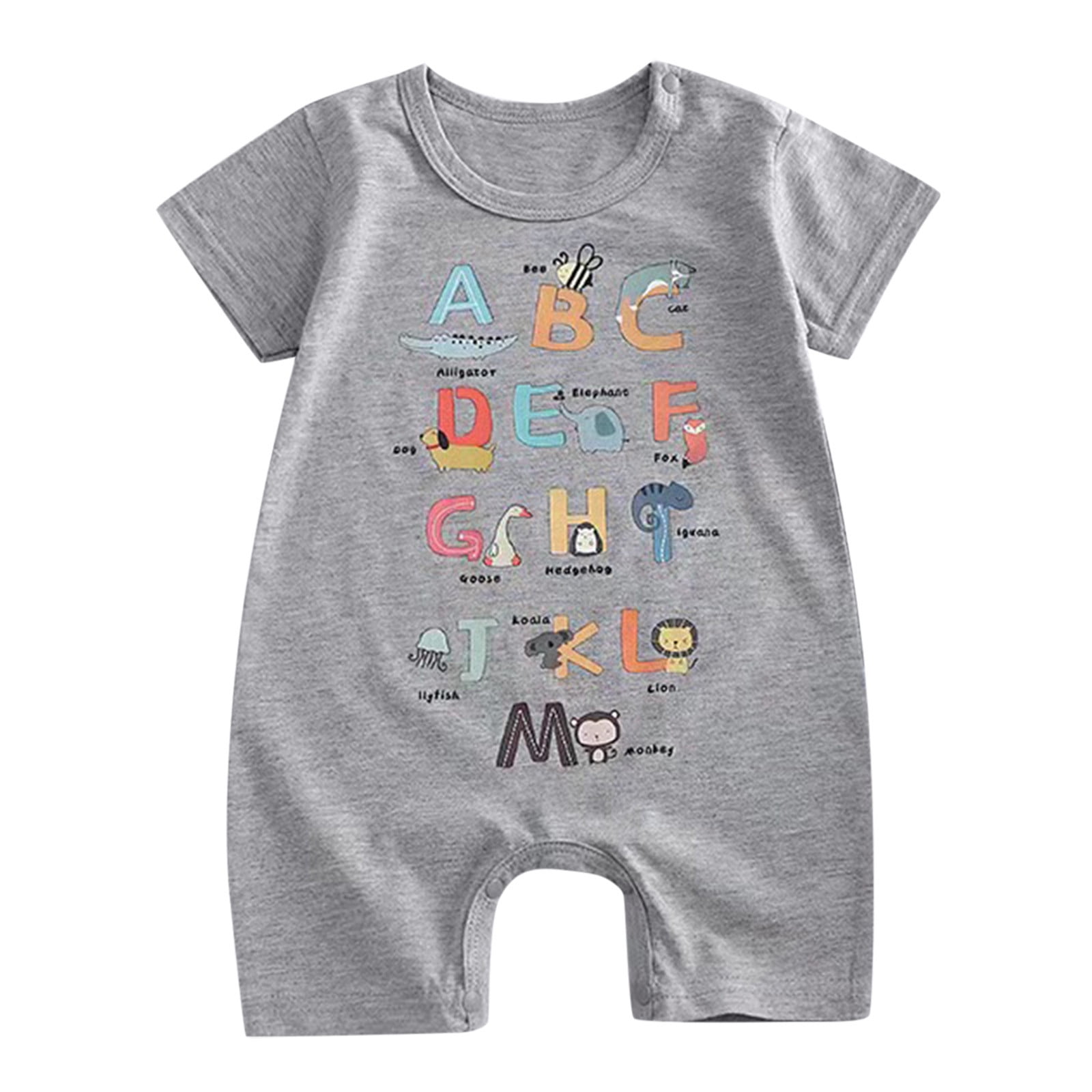 Onesies Baby Boy,Infant Children Cartoon Short Sleeve Cute Animals Jumpsuit Clothes Pj'S Baby Romper,0-3 Months