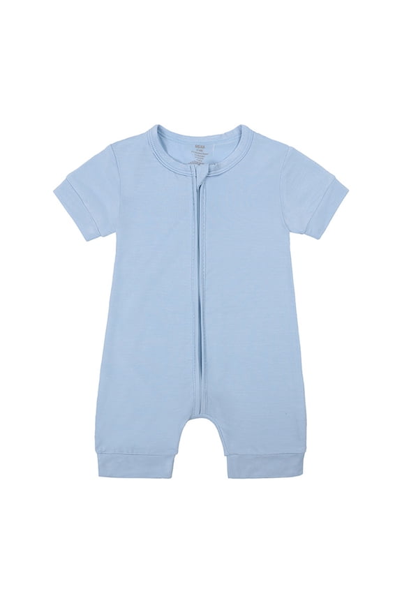 Pajamas For Baby Boys Girls Bamboo Newborn Infant Zipper Short Sleeve Sleeper Jumpsuit Baby Boy Romper Skin-Friendly 3-6 Months