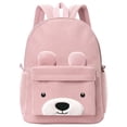 thumbnail image 1 of Weebloom School Backpack For Kids Boys Girls Corduroy Cartoon Backpack Cute Animal Bookbag Elementary Middle School Pink, 1 of 4