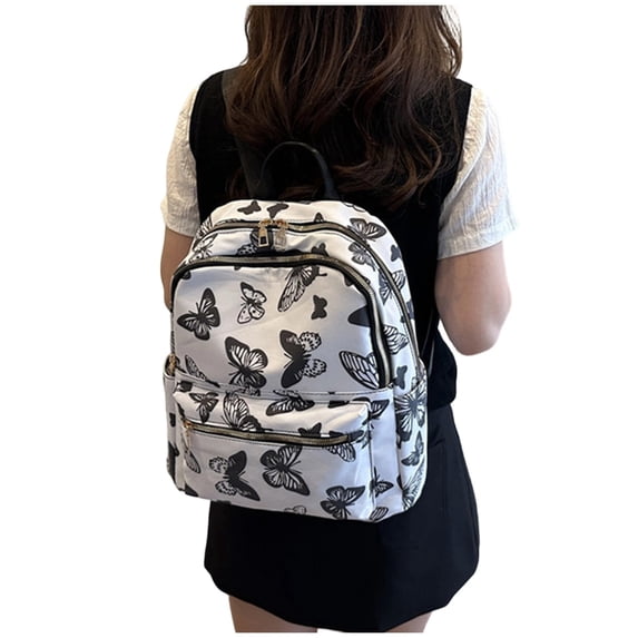 Weebloom School Backpack For Kids Girls Cute Large Capacity Daypack Bookbag Middle High School College White