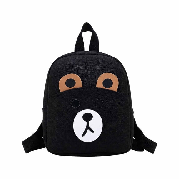 Weebloom School Backpack For Kids Boys Girls Adorable Backpack For Preschool Cute Animal Cartoon Design Lightweight Travel For Toddlers Bookbag Preschool Kindergarten Black