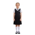 thumbnail image 1 of Weebloom School Uniform Dresses For Little Girls Elegant Summer Dress With Layered Outfit Dress For Girls Black 7-8 Years, 1 of 4