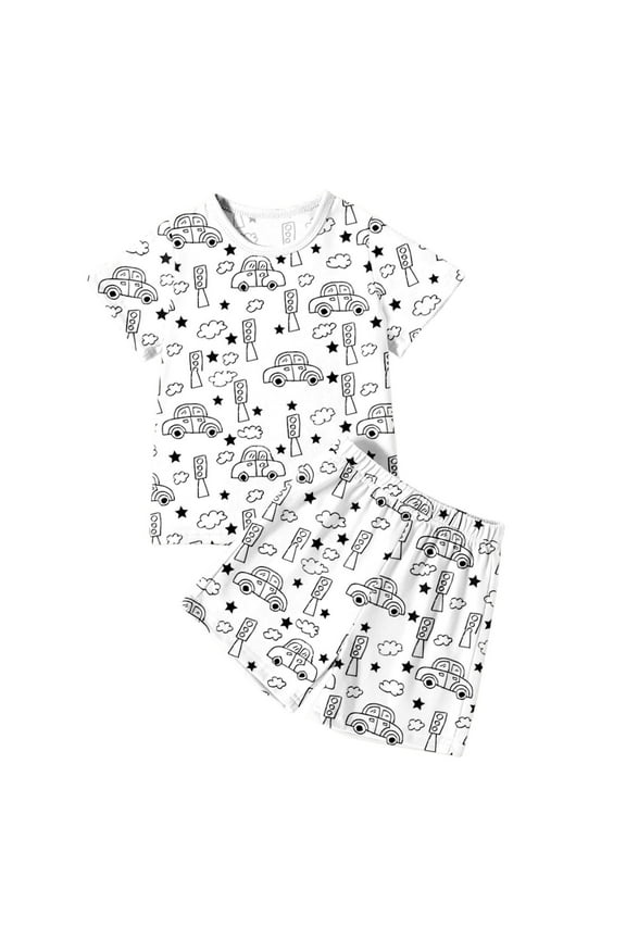 Summer Clothes Set For Kids Toddler Girls Diy Hand Painted Short Sleeve T Shirt Shorts Colouring Boy Girl Can Play With Wear Outfits 2-12 Years