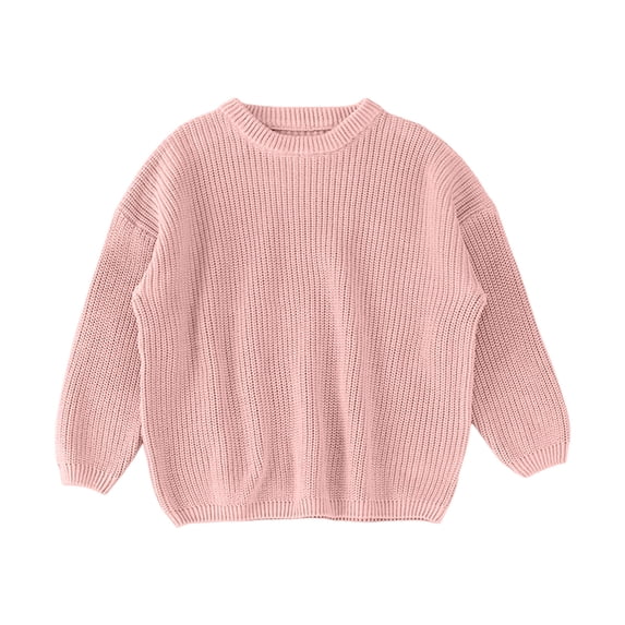 Weebloom Sweaters for Girls Toddler Baby Girl Boy Knit Round Neck Long Sleeve Pullover Fall Winter Clothes Sweater 0-3 Months Watermelon Red